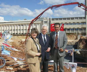 With Prof. Gösta Gahrton at the construction site in Antalya